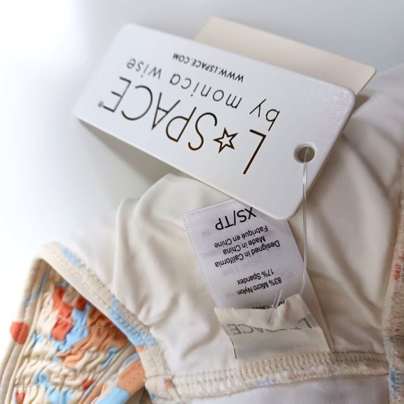 Anthropologie L Space Izzie Smocked Bikini Top - Picture 5 of 8